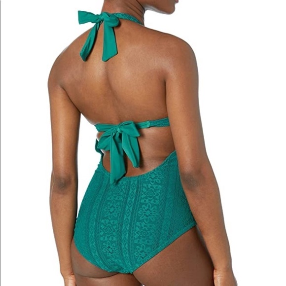 JESSICA Simpson Crochet Halter One Piece Swimsuit - Picture 4 of 8